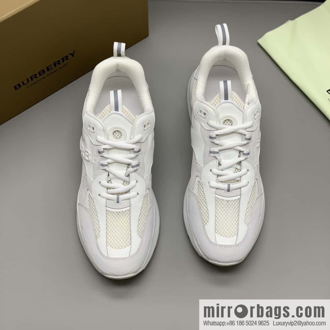 Burberry British style, men's low-top casual sneakers