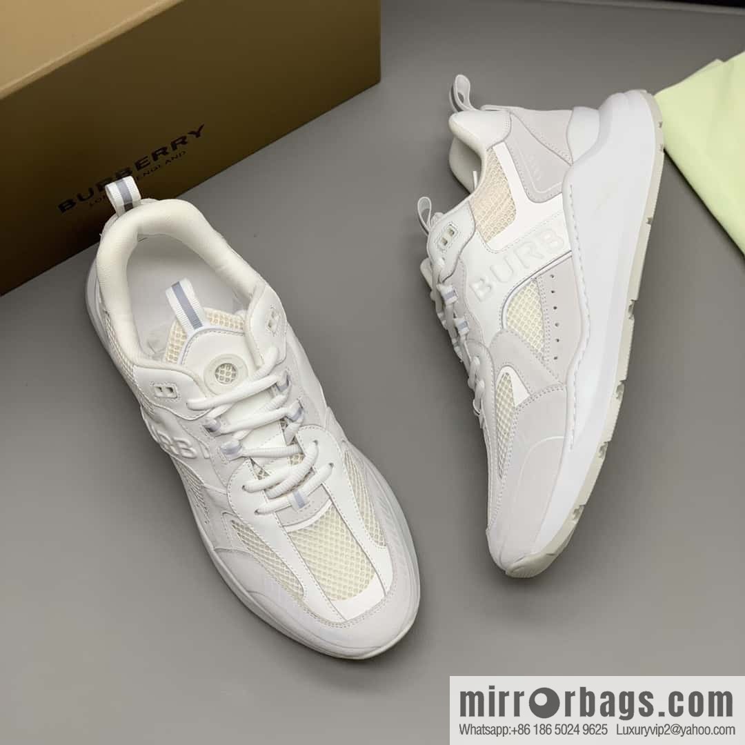 Burberry British style, men's low-top casual sneakers