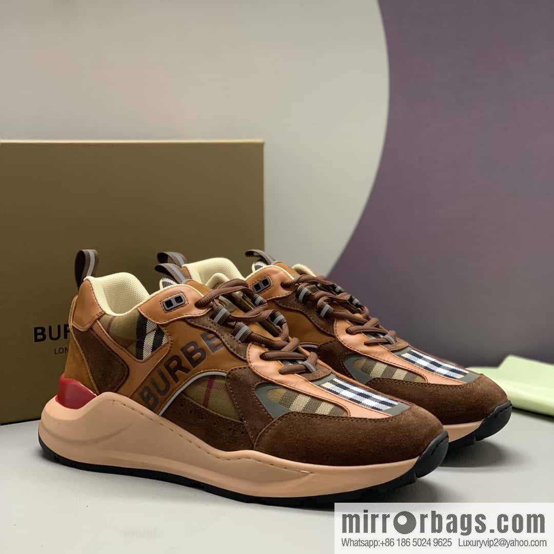 Burberry British style, men's low-top casual sneakers