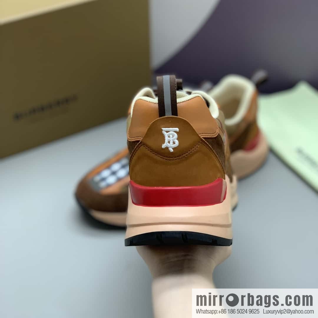 Burberry British style, men's low-top casual sneakers