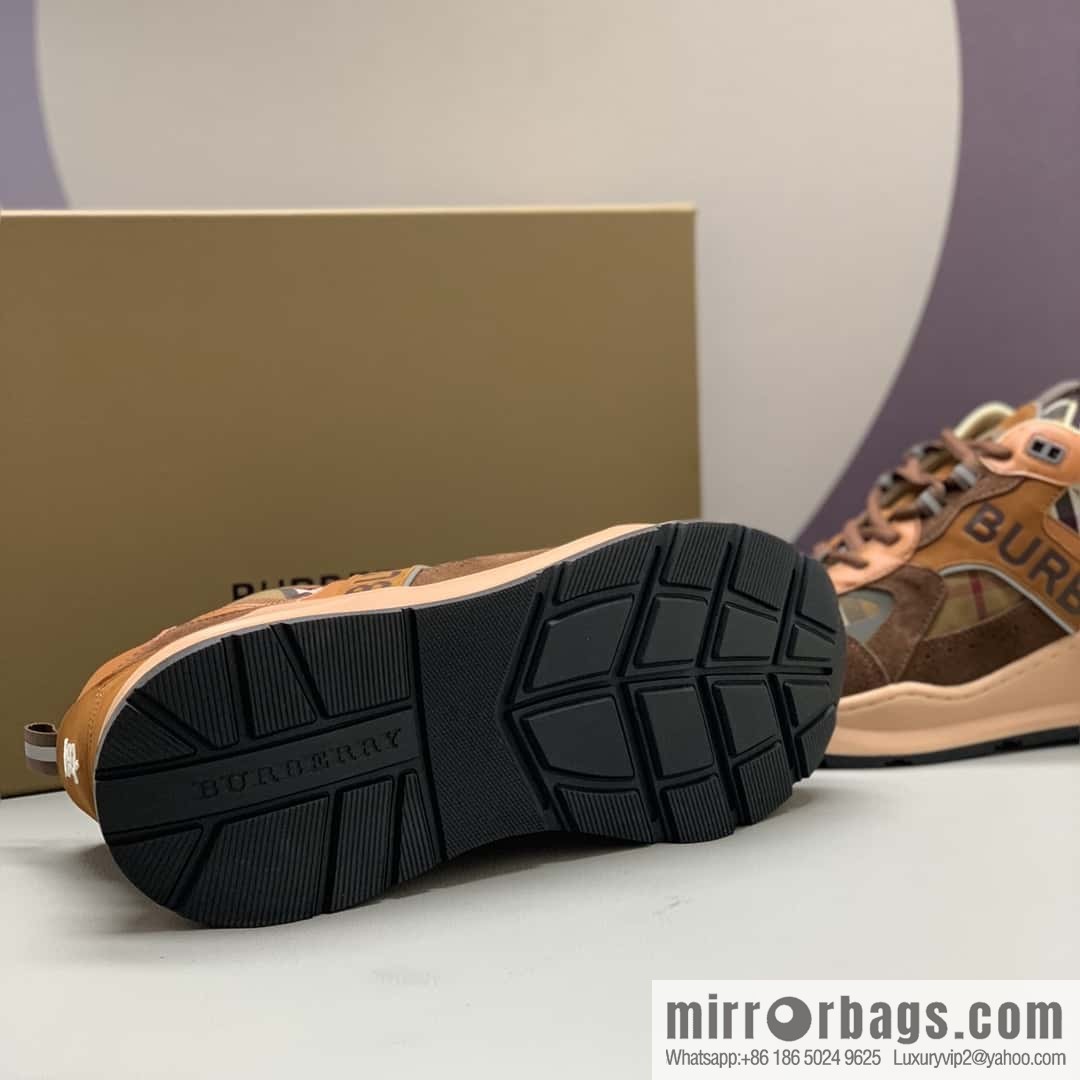 Burberry British style, men's low-top casual sneakers