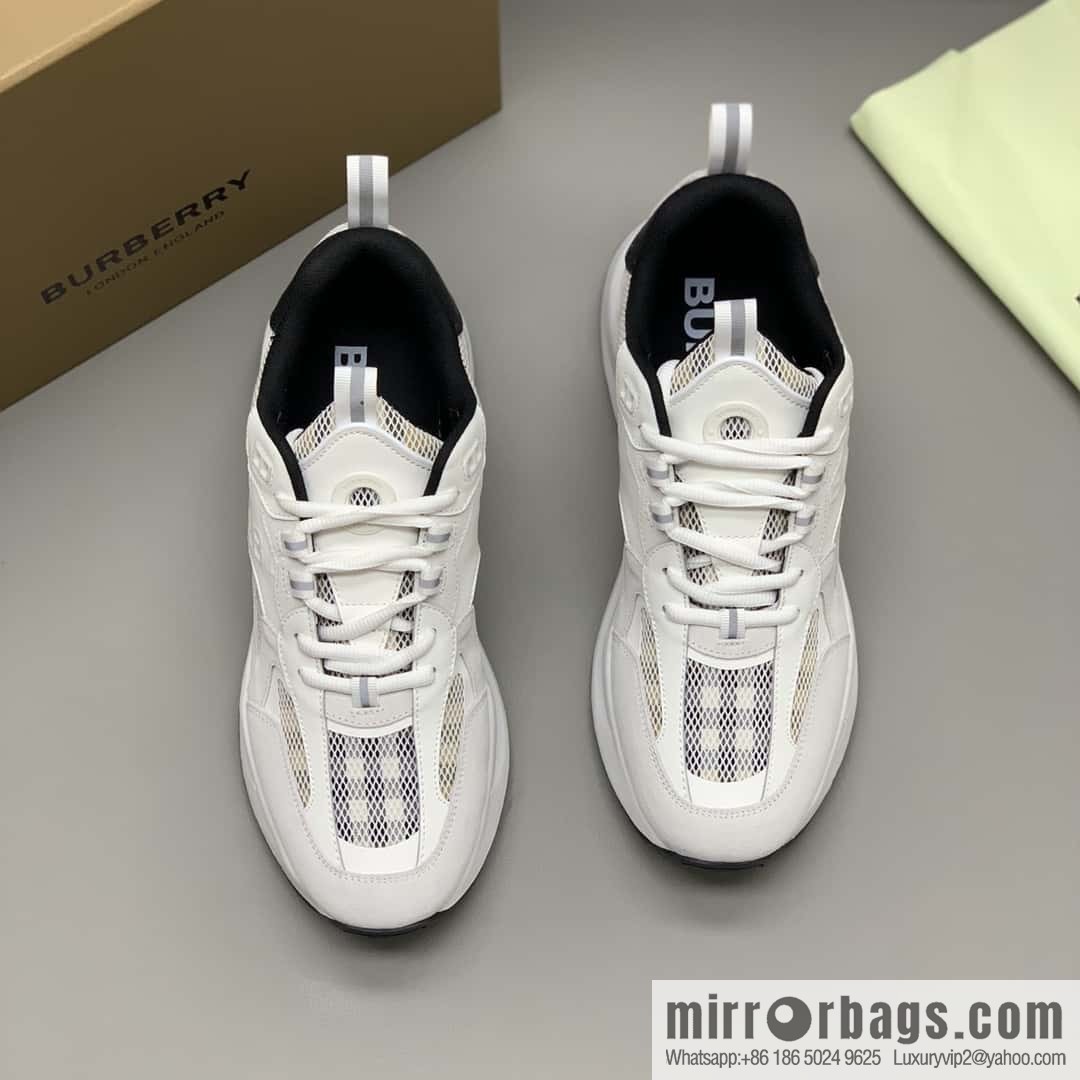 Burberry British style, men's low-top casual sneakers