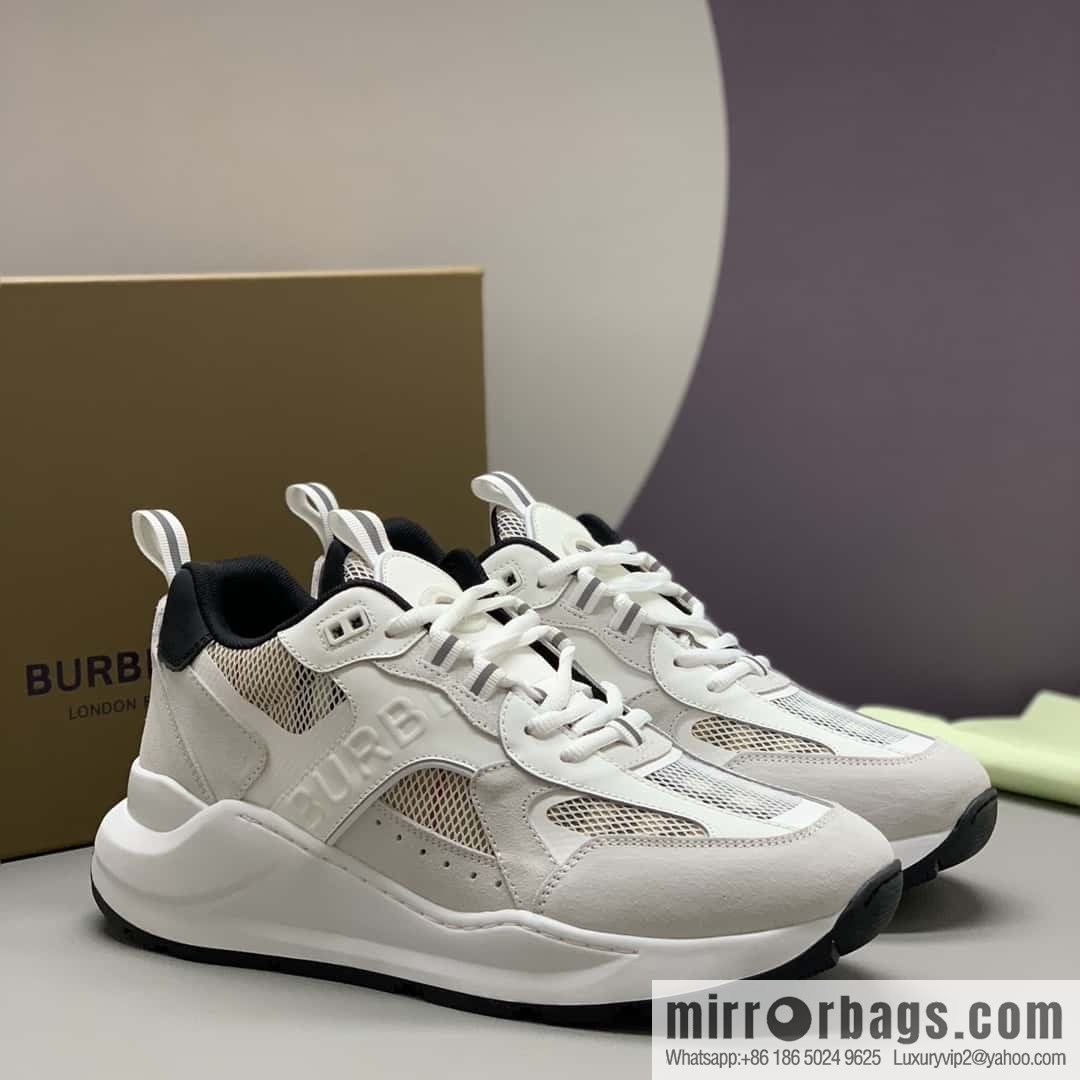 Burberry British style, men's low-top casual sneakers