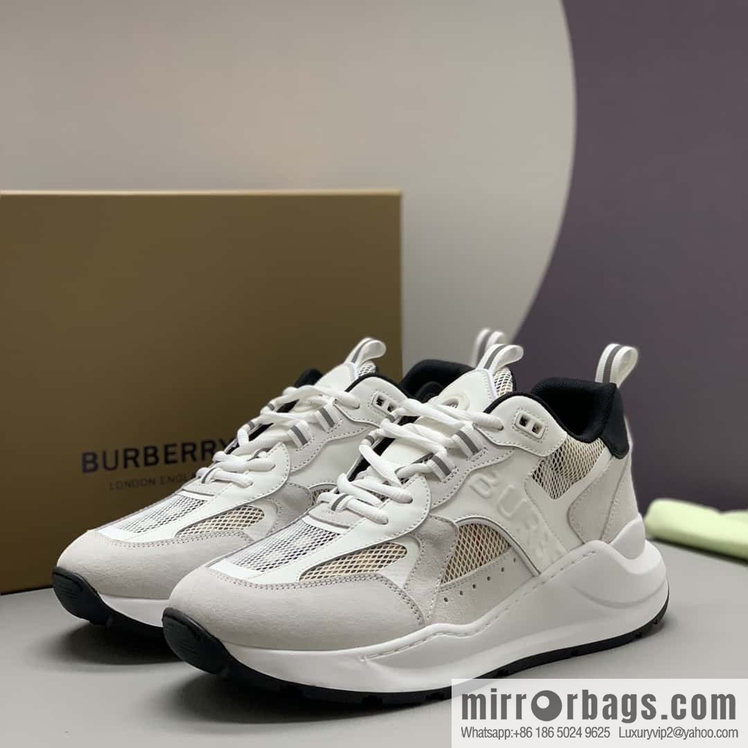 Burberry British style, men's low-top casual sneakers