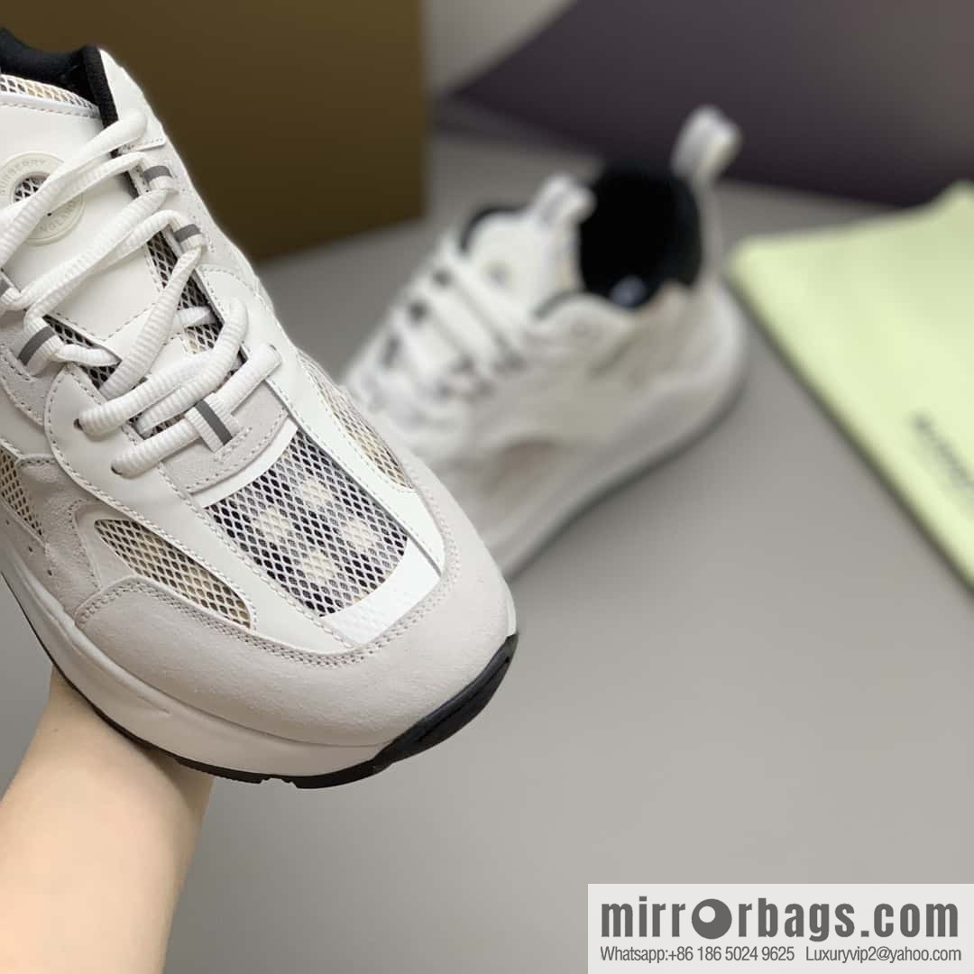 Burberry British style, men's low-top casual sneakers