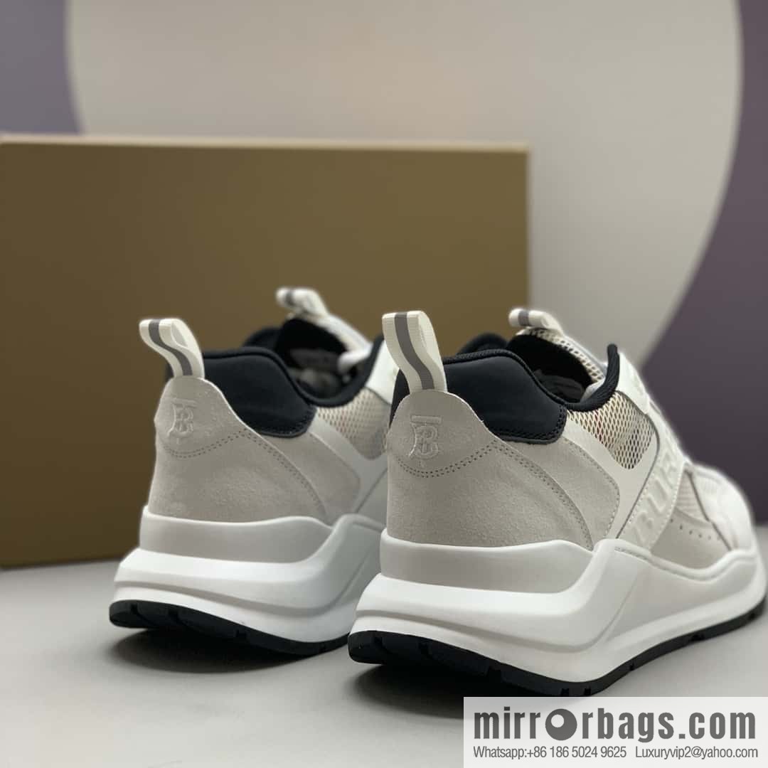 Burberry British style, men's low-top casual sneakers