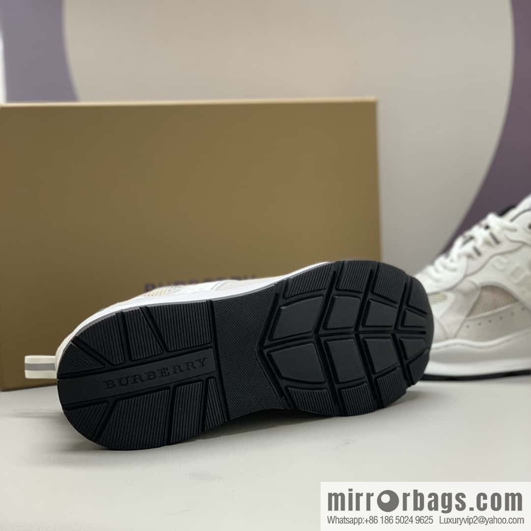 Burberry British style, men's low-top casual sneakers