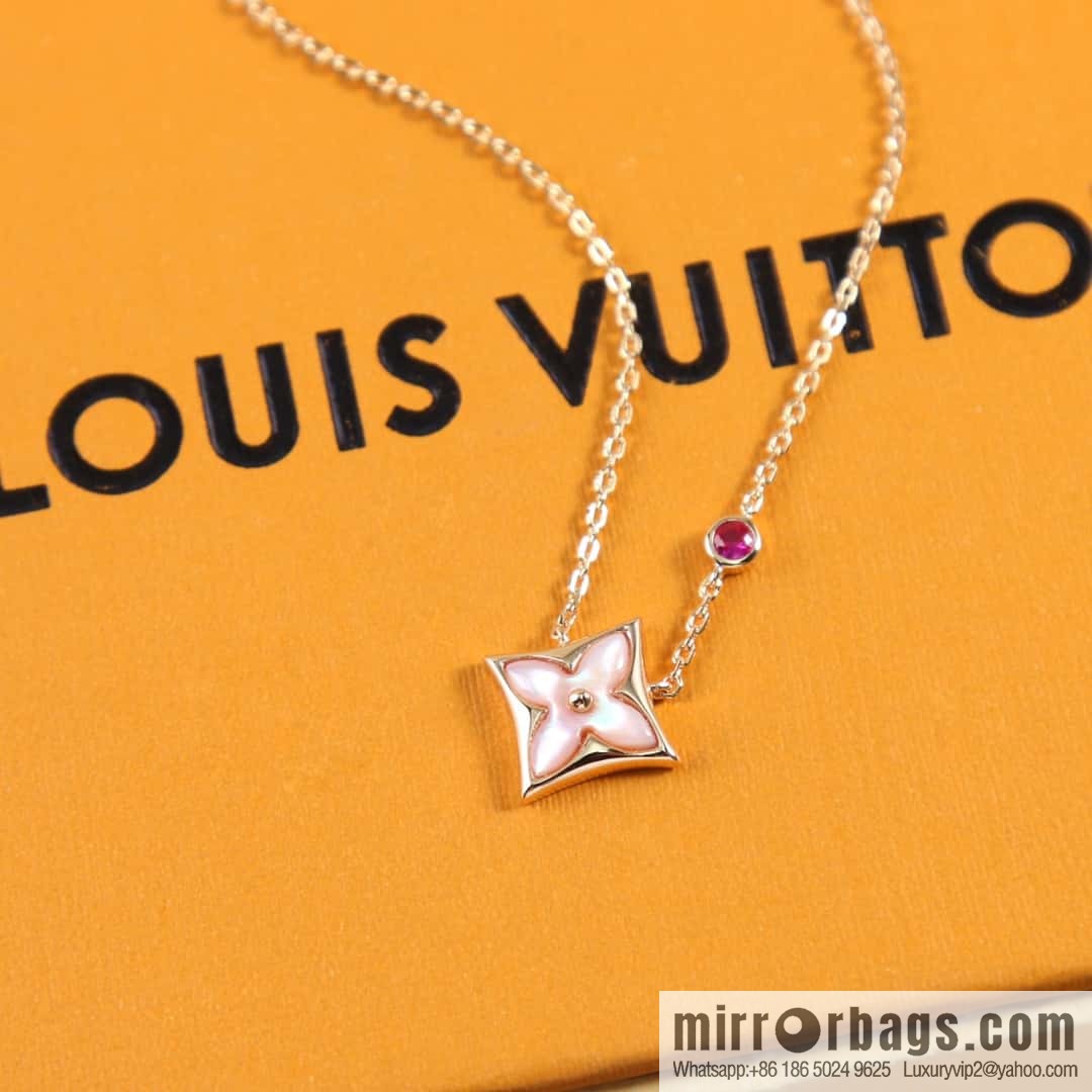 Louis Vuitton Louis Vuitton Qixi Festival Limited LV Pink Shell Rhombus Necklace