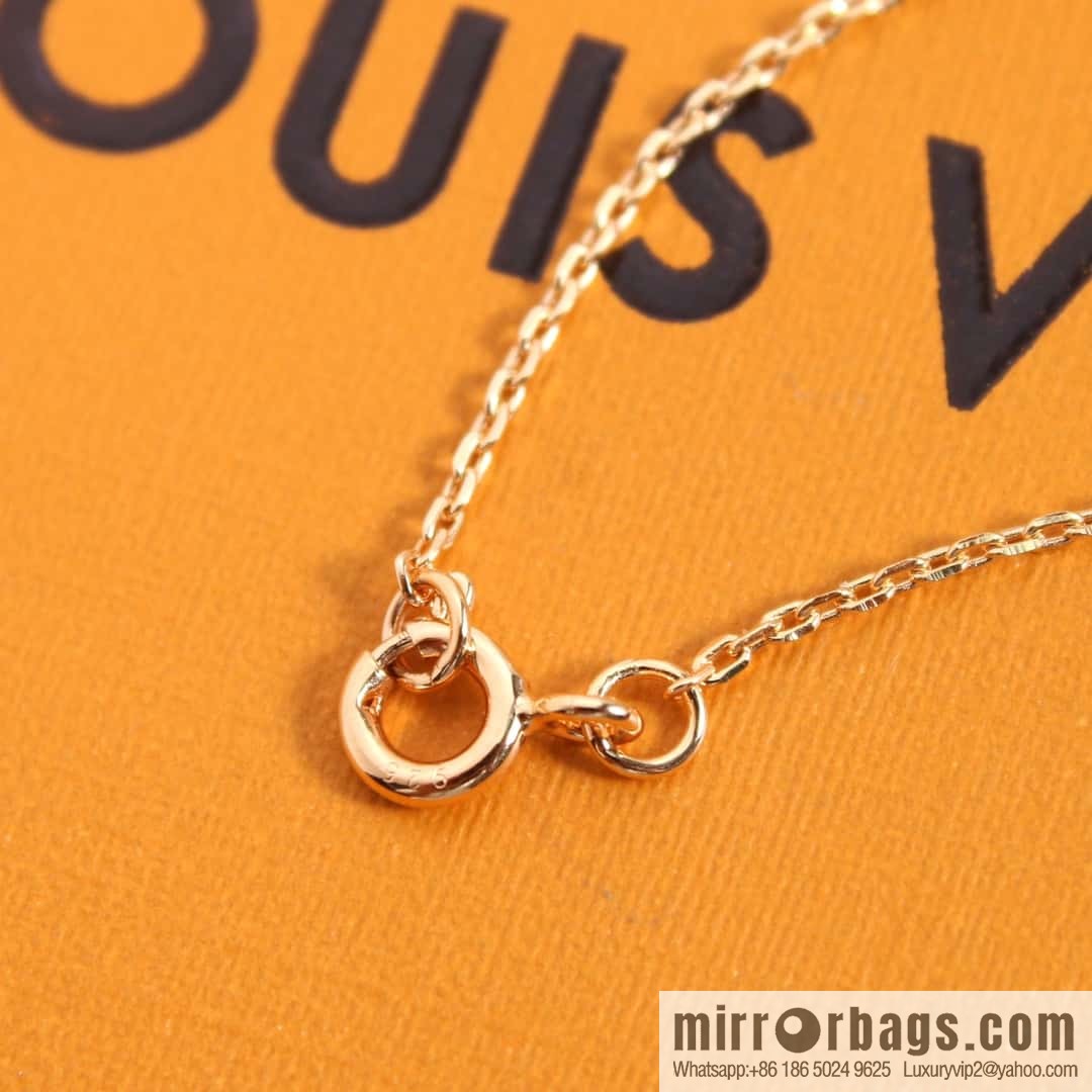 Louis Vuitton Louis Vuitton Qixi Festival Limited LV Pink Shell Rhombus Necklace