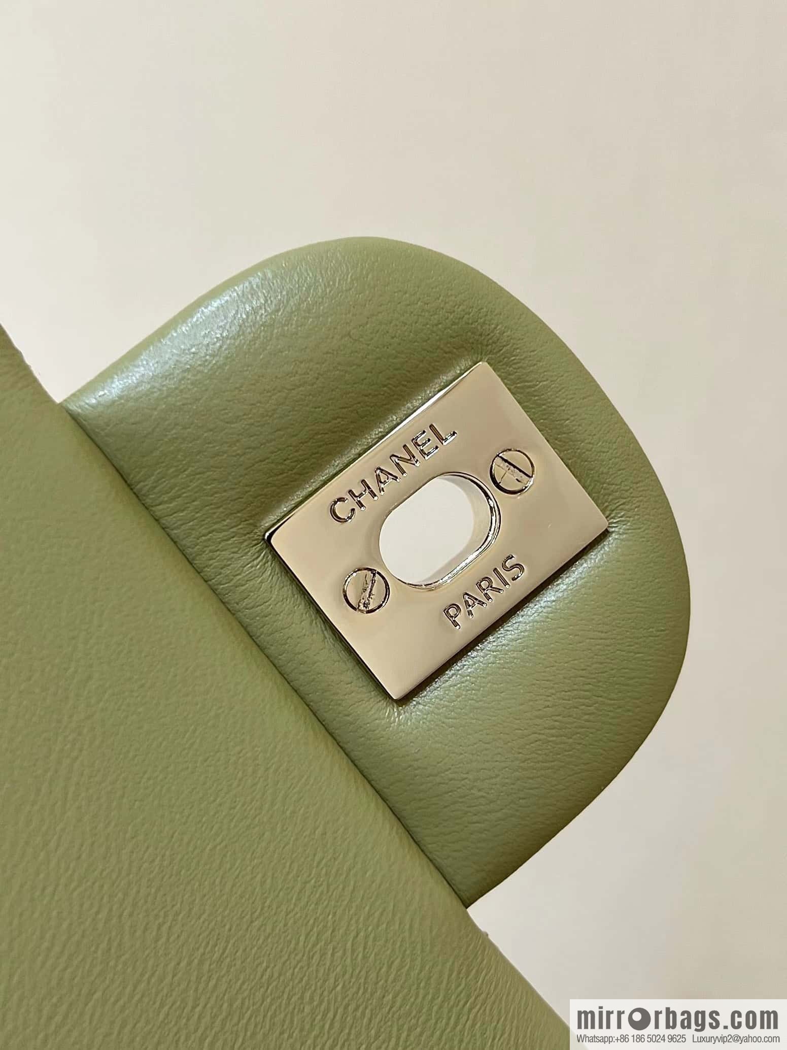 CHANEL classic cf mini handle 20CM AS2431 avocado green
