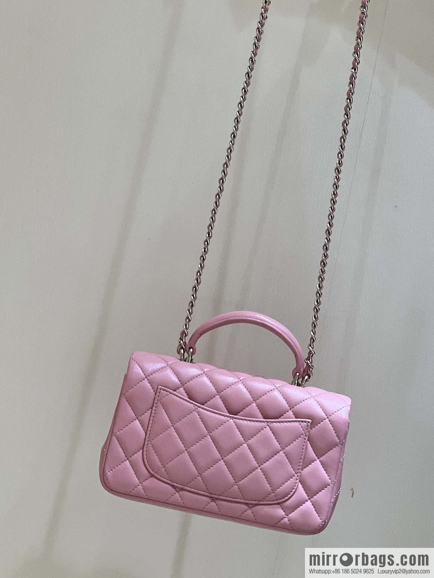 CHANEL classic cf mini handle 20CM AS2431 pink