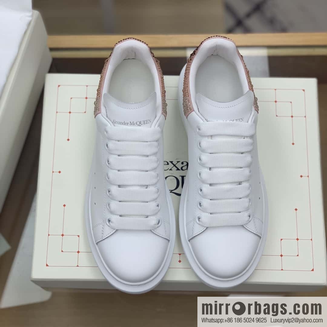 Alexander McQueen pink gradual change diamond tail women's sneakers