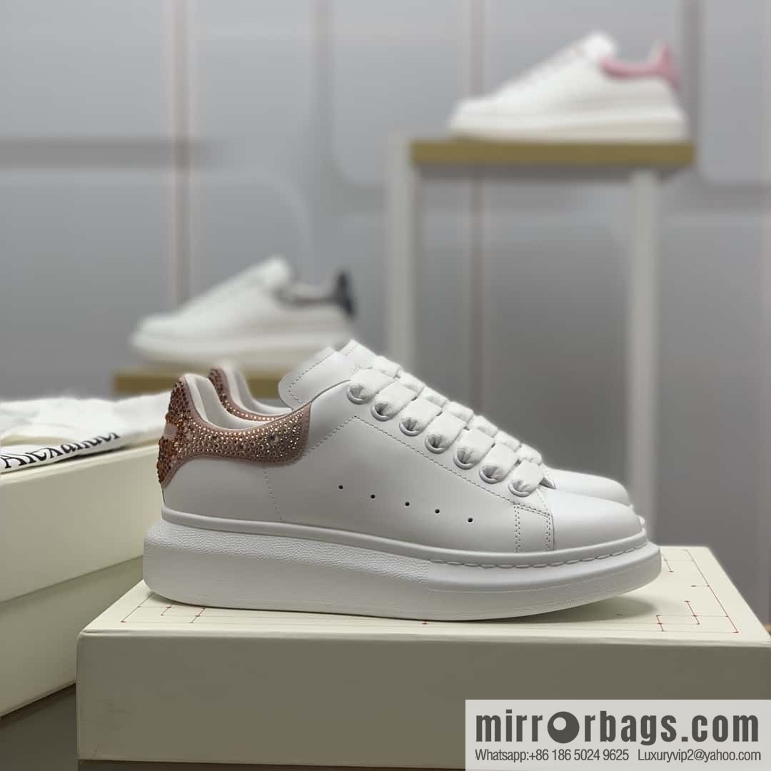 Alexander McQueen pink gradual change diamond tail women's sneakers