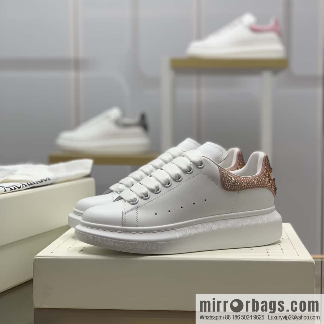 Alexander McQueen pink gradual change diamond tail women's sneakers