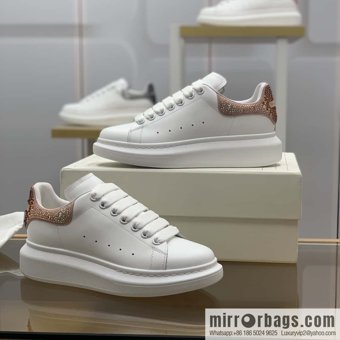 Alexander McQueen pink gradual change diamond tail women's sneakers