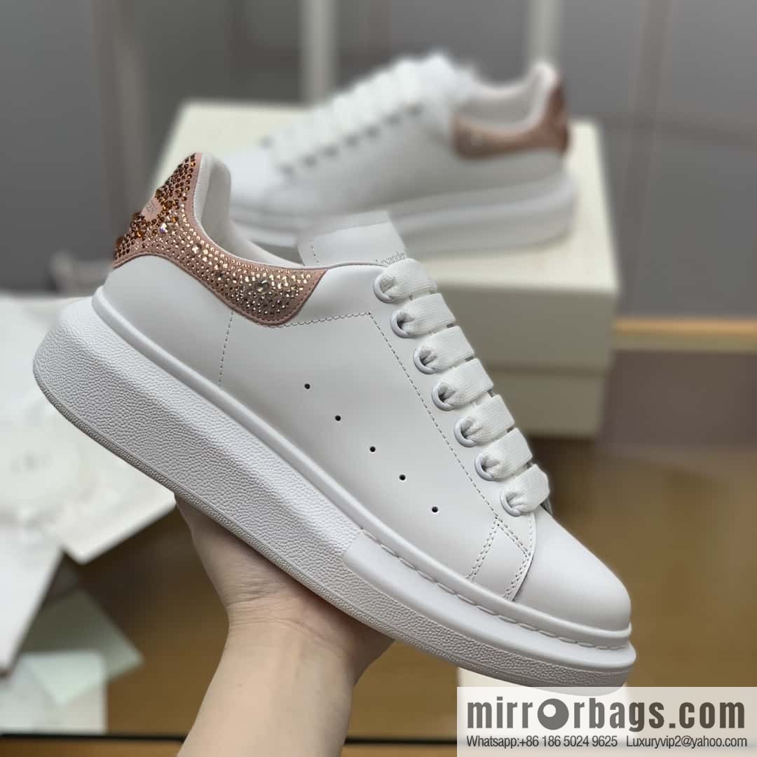 Alexander McQueen pink gradual change diamond tail women's sneakers