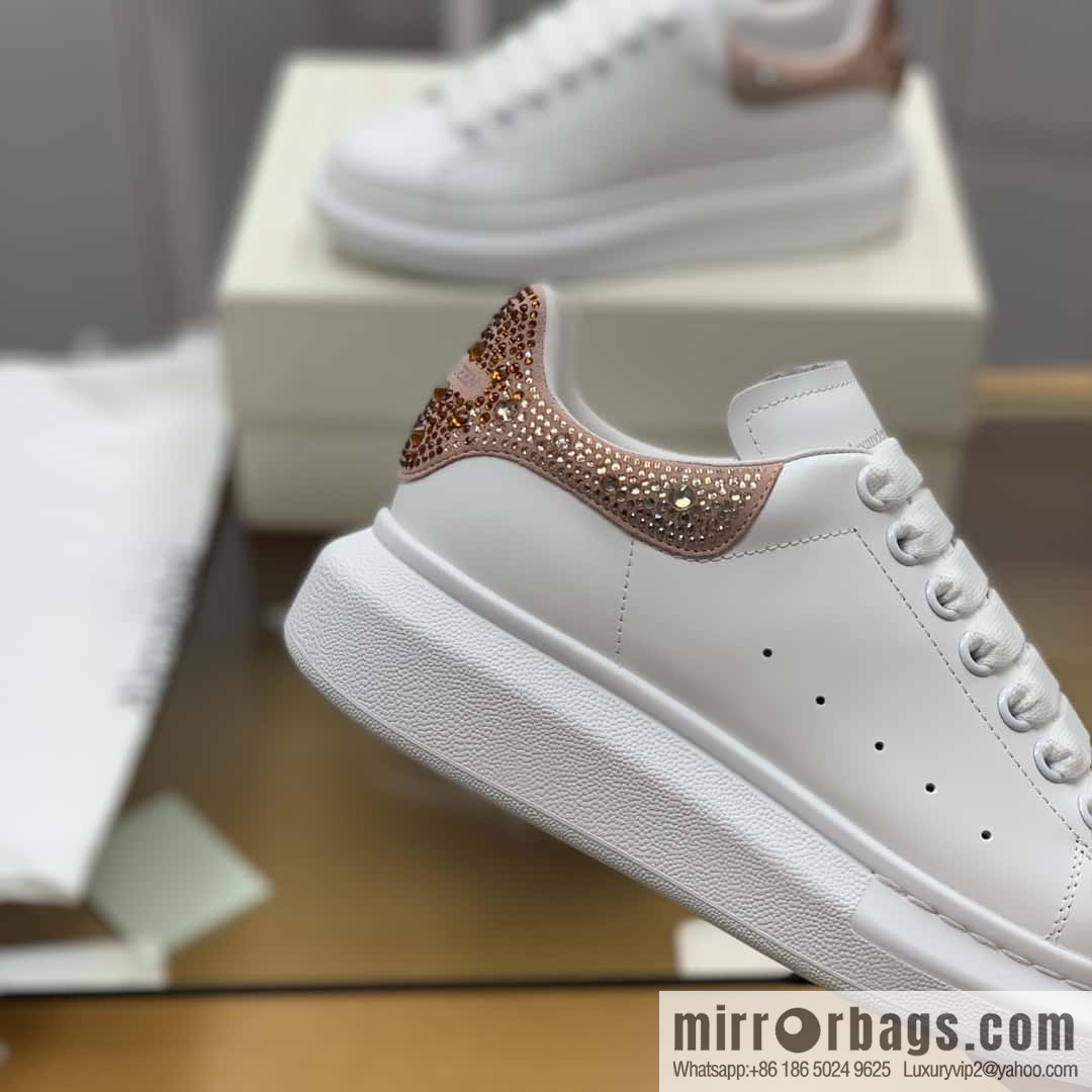 Alexander McQueen pink gradual change diamond tail women's sneakers