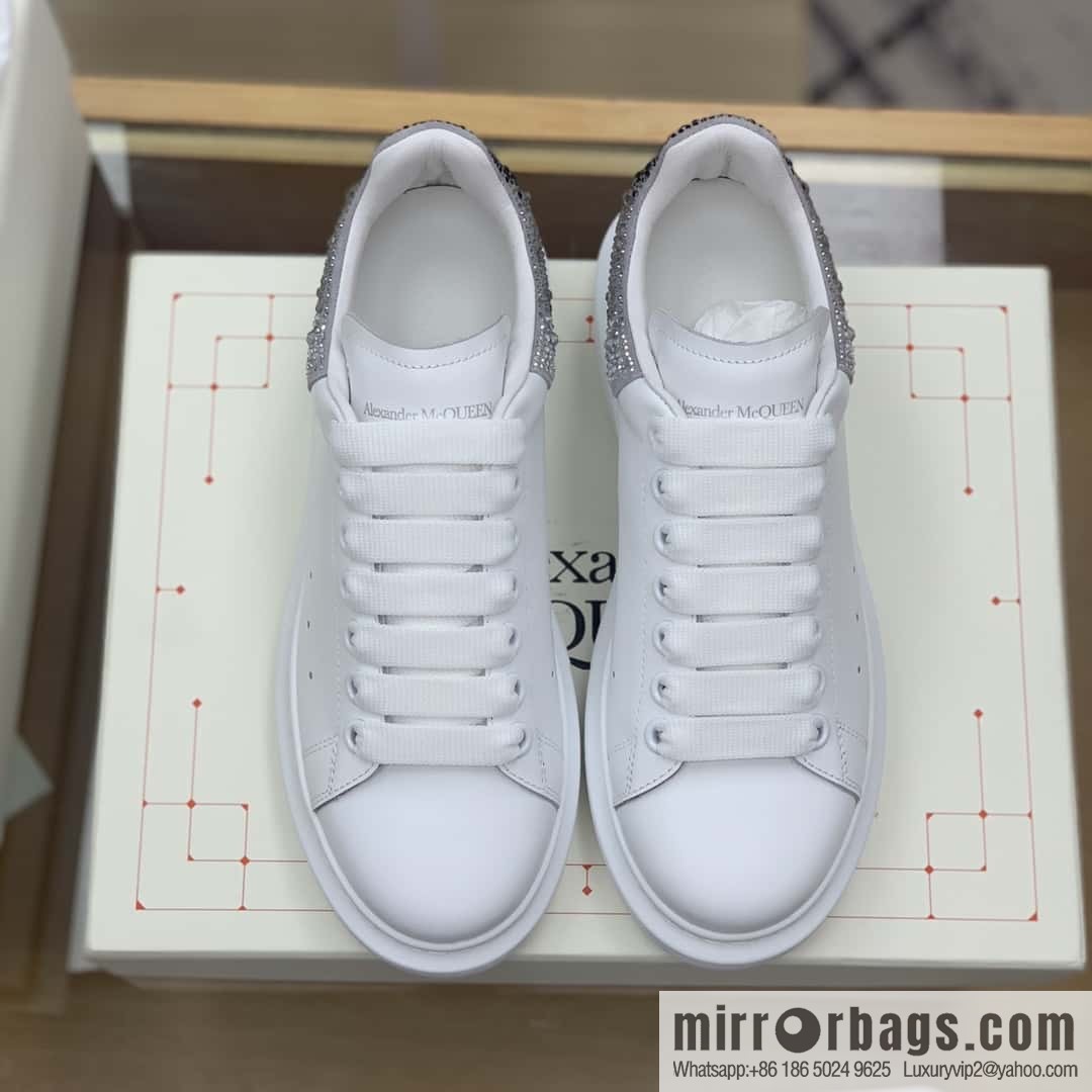 Alexander McQueen Alexander McQueen light gray gradual change drill tail women's sneakers