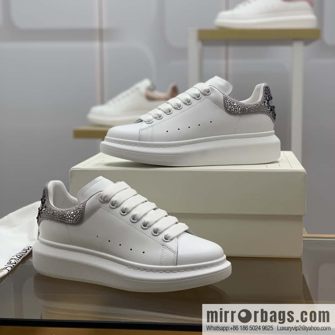 Alexander McQueen Alexander McQueen light gray gradual change drill tail women's sneakers