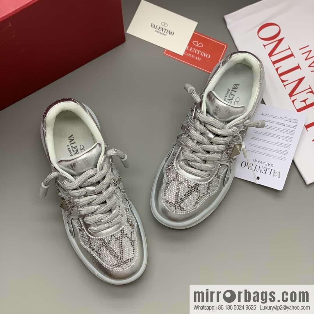 Valentino VLTN screen printed logo, women's low-top casual sneakers