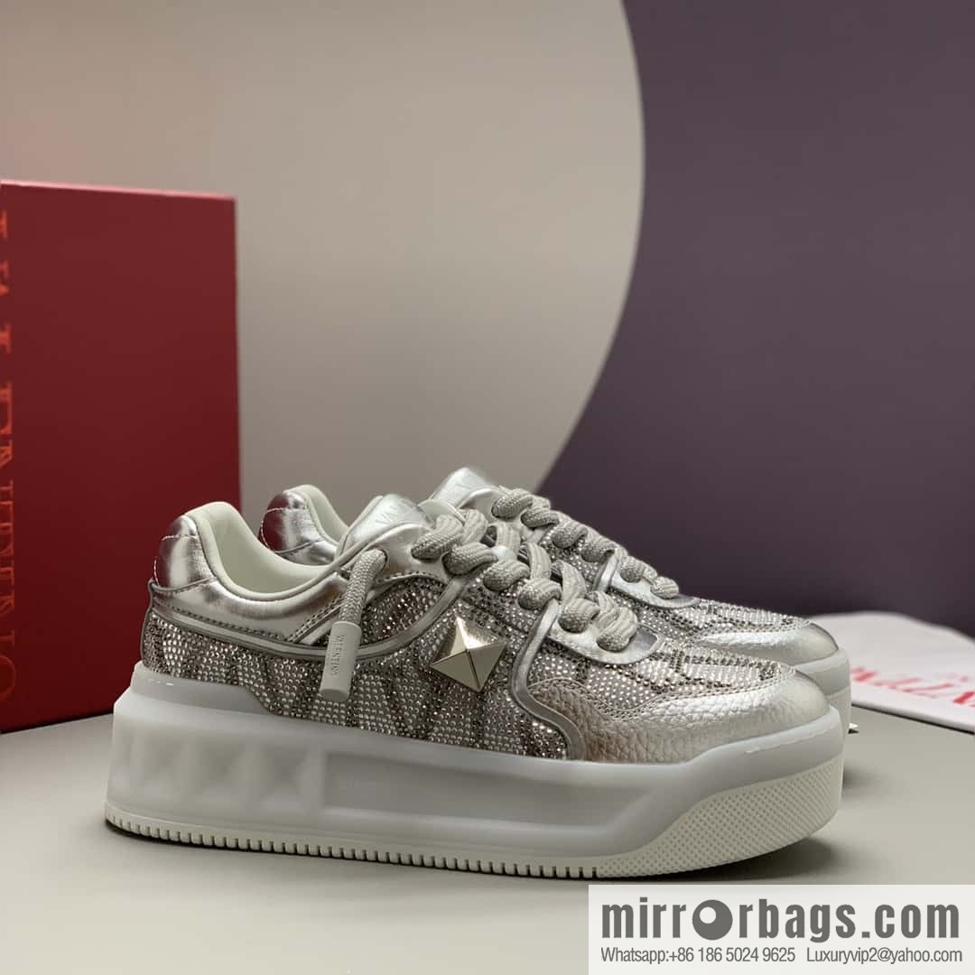 Valentino VLTN screen printed logo, women's low-top casual sneakers