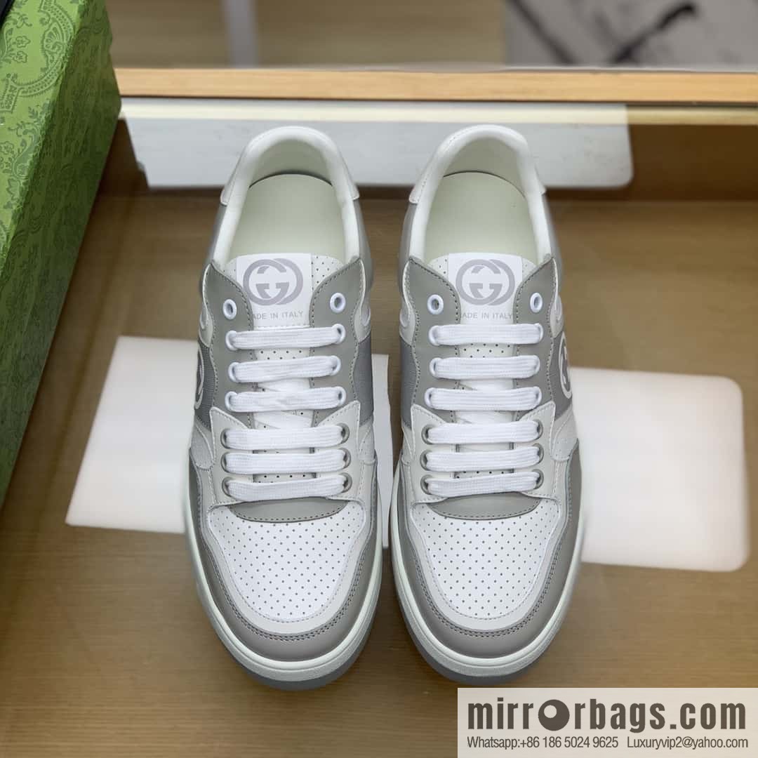 GUCCI Side trim Classic double G design, men's casual shoes