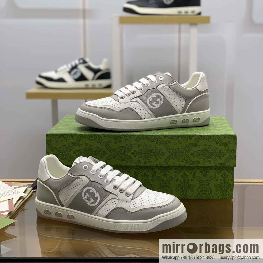 GUCCI Side trim Classic double G design, men's casual shoes
