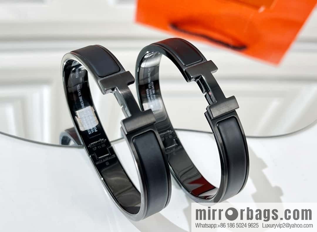 HERMES CLIC HH SO BLACK BRACELET Black H bracelet