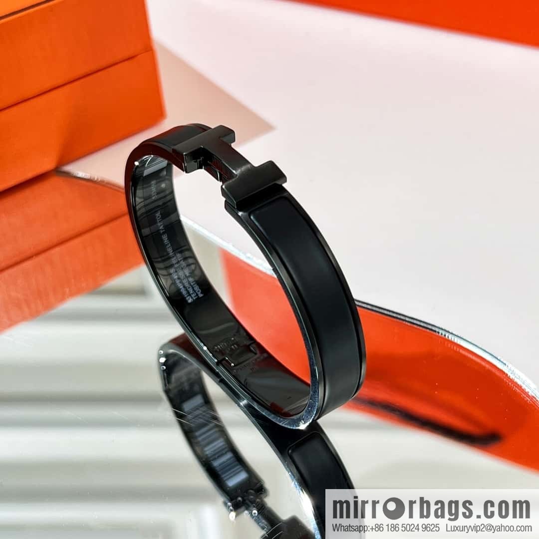 HERMES CLIC HH SO BLACK BRACELET Black H bracelet