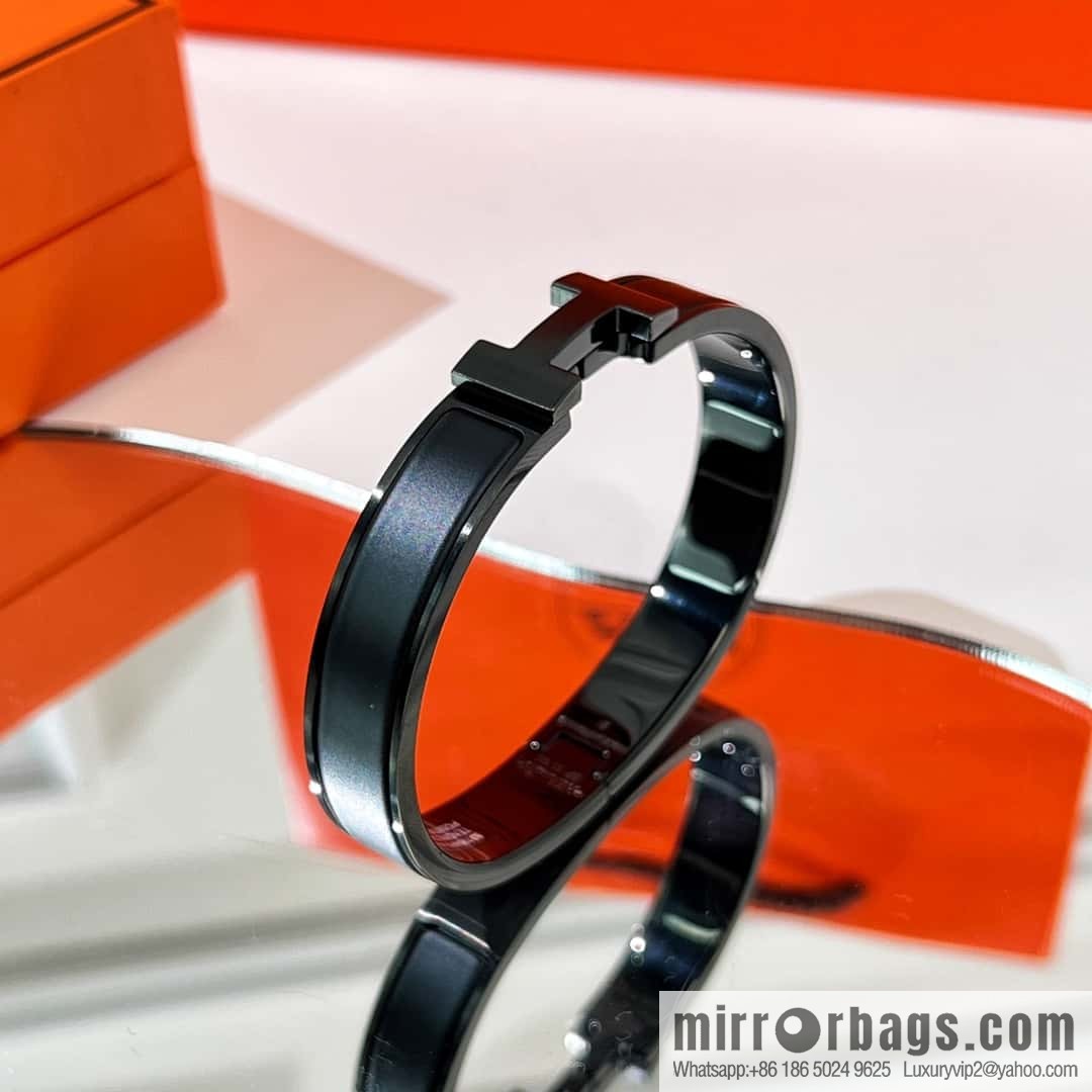 HERMES CLIC HH SO BLACK BRACELET Black H bracelet