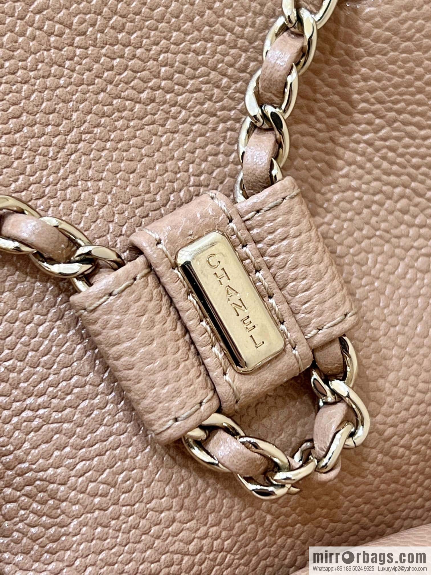 CHANEL 23P spring and summer trailer series, lychee leather duma double backpack AS3787