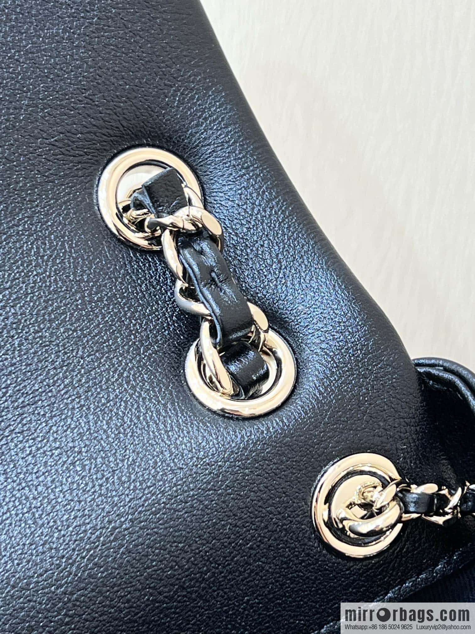 CHANEL 23P spring and summer trailer series, plain weave duma double backpack AS3860 black