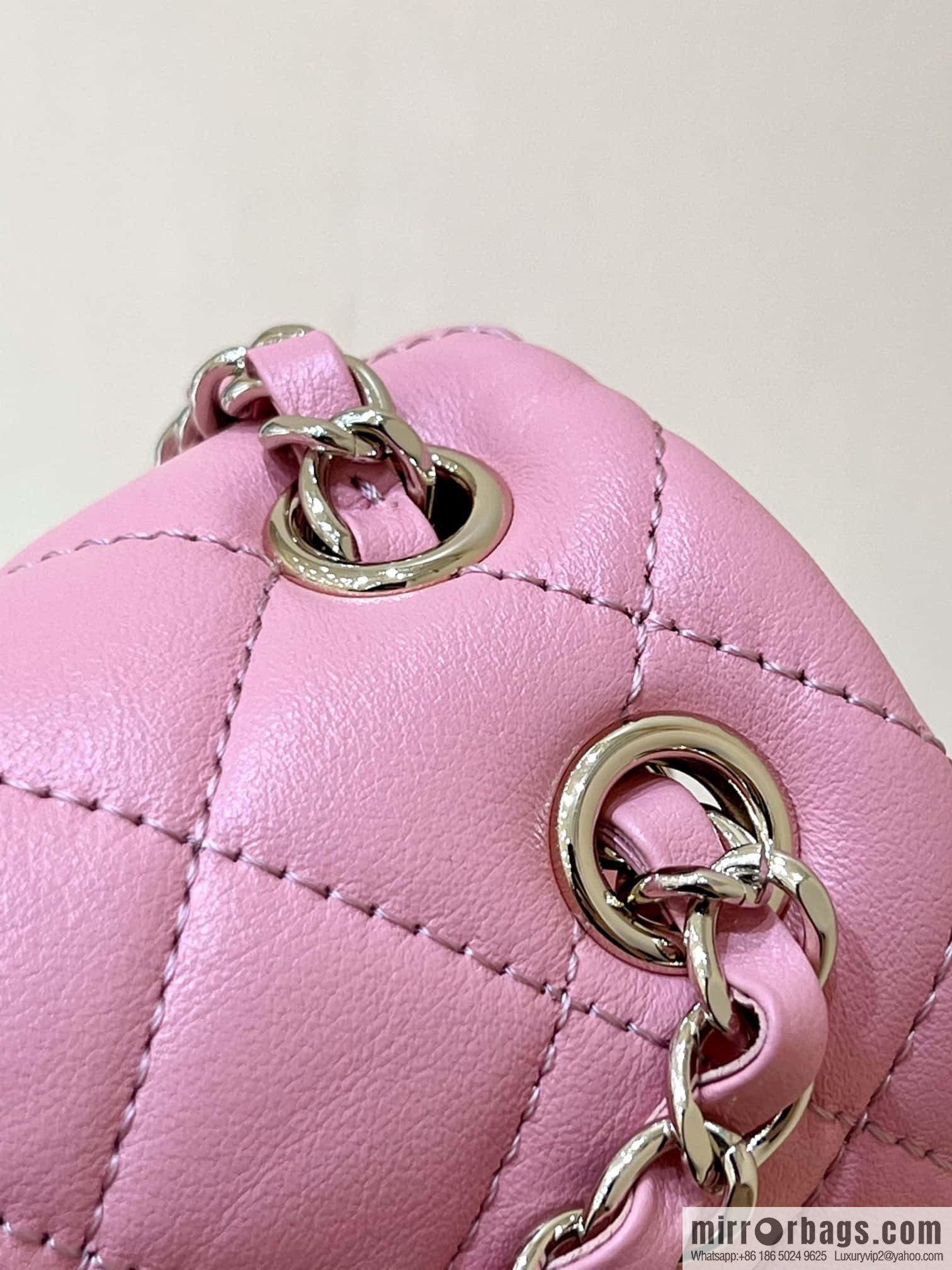 CHANEL 23P spring and summer trailer series, plain weave duma double backpack AS3860 pink