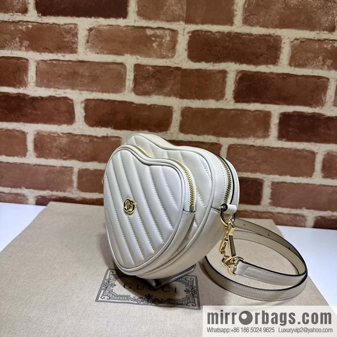 GUCCI Gucci interlocking double G mini heart shoulder backpack 721628
