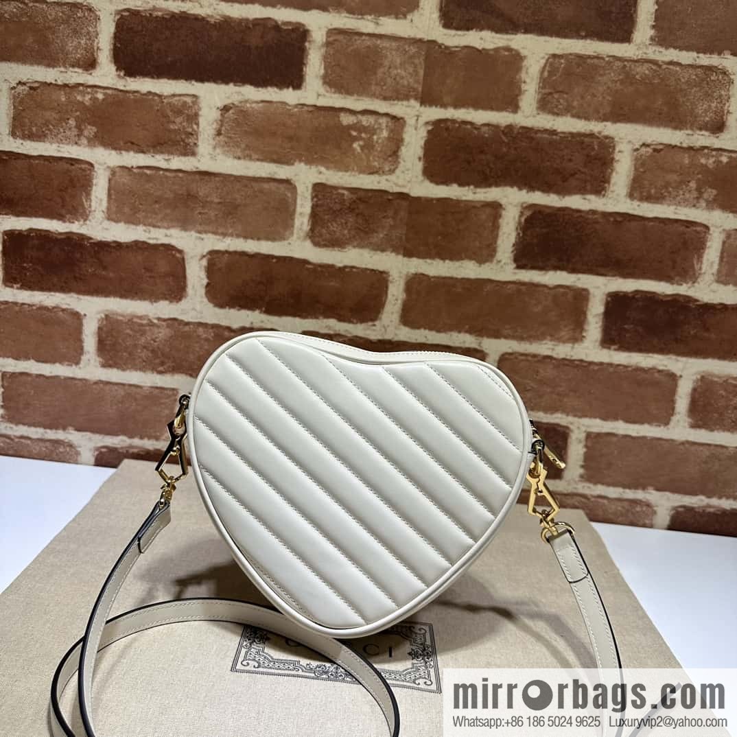GUCCI Gucci interlocking double G mini heart shoulder backpack 721628
