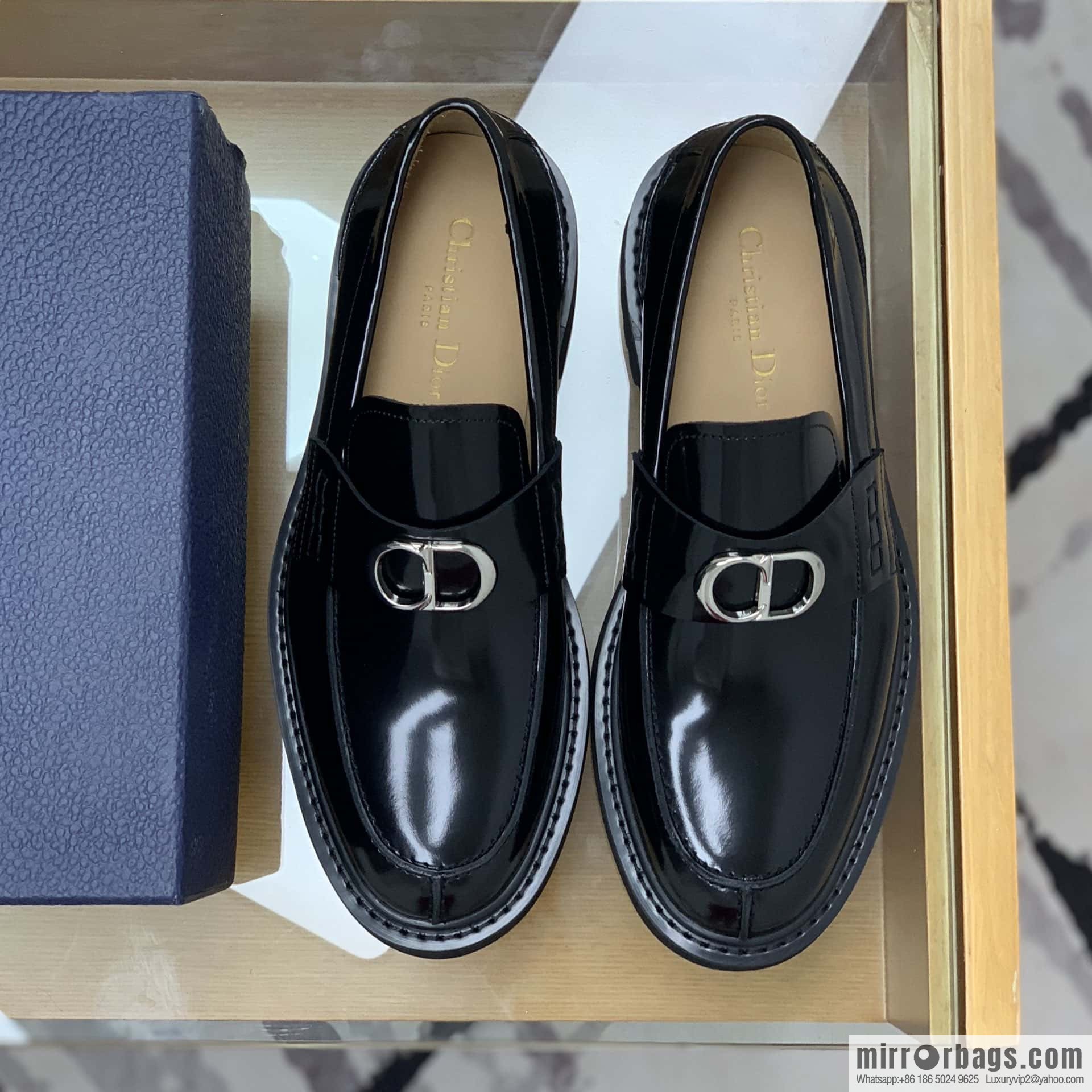 DIOR CD logo, men's loafers