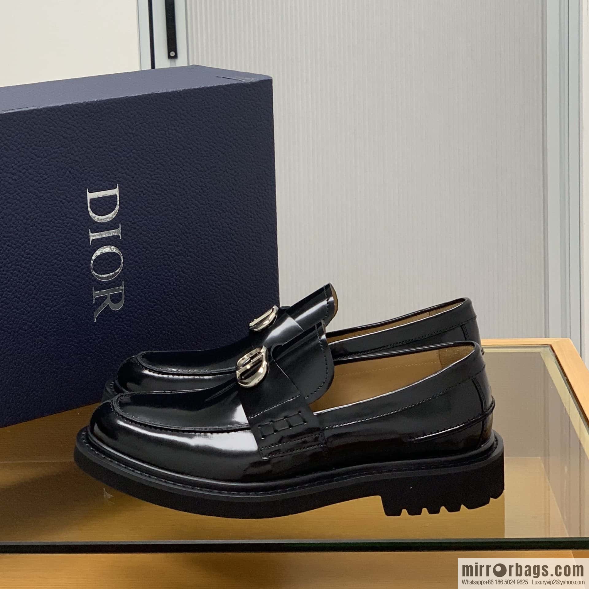 DIOR CD logo, men's loafers