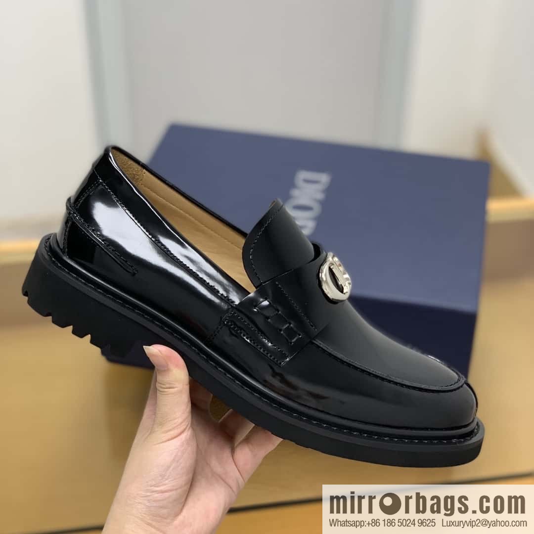 DIOR CD logo, men's loafers