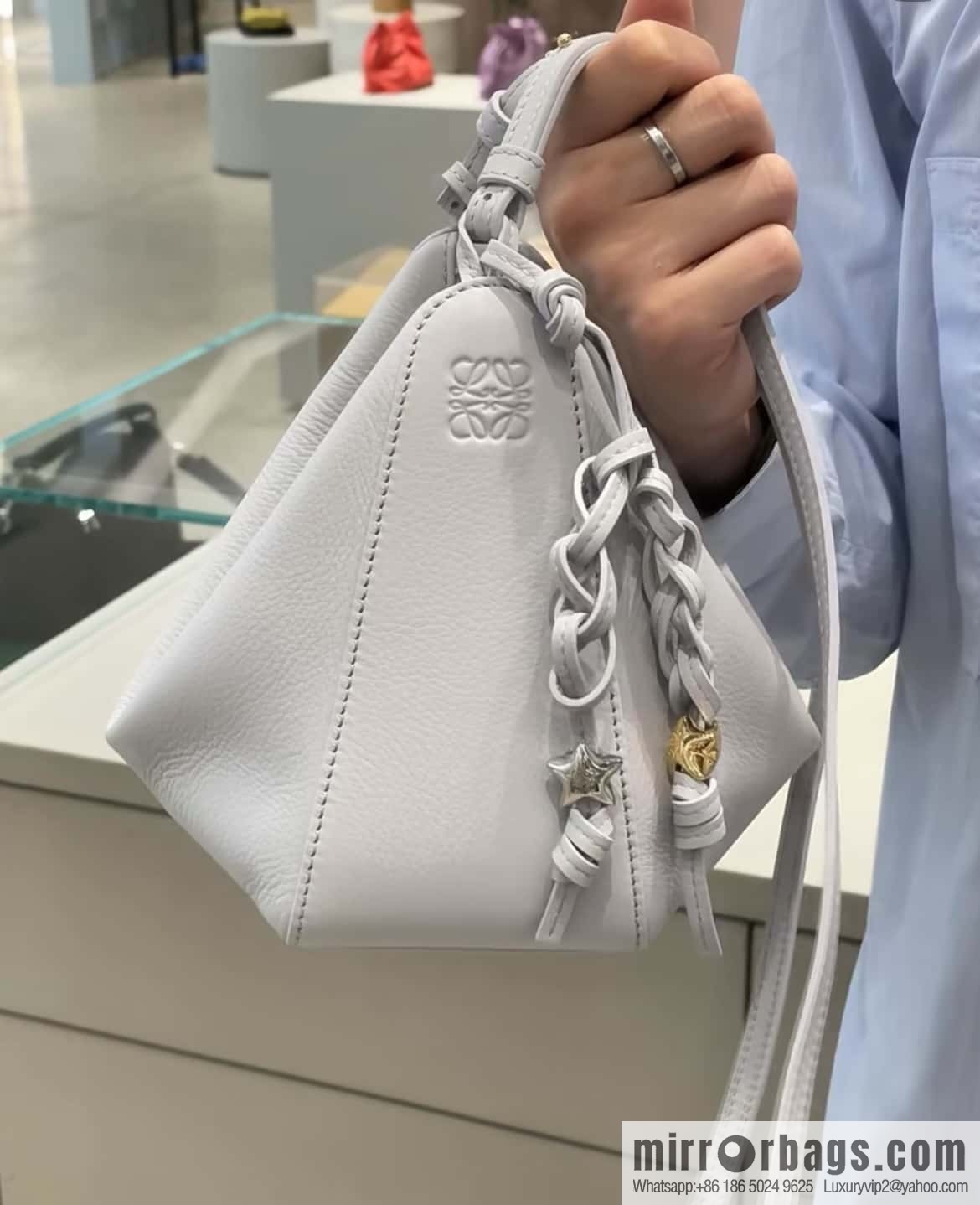 LOEWE new hammock armpit bag 0687 stone gray