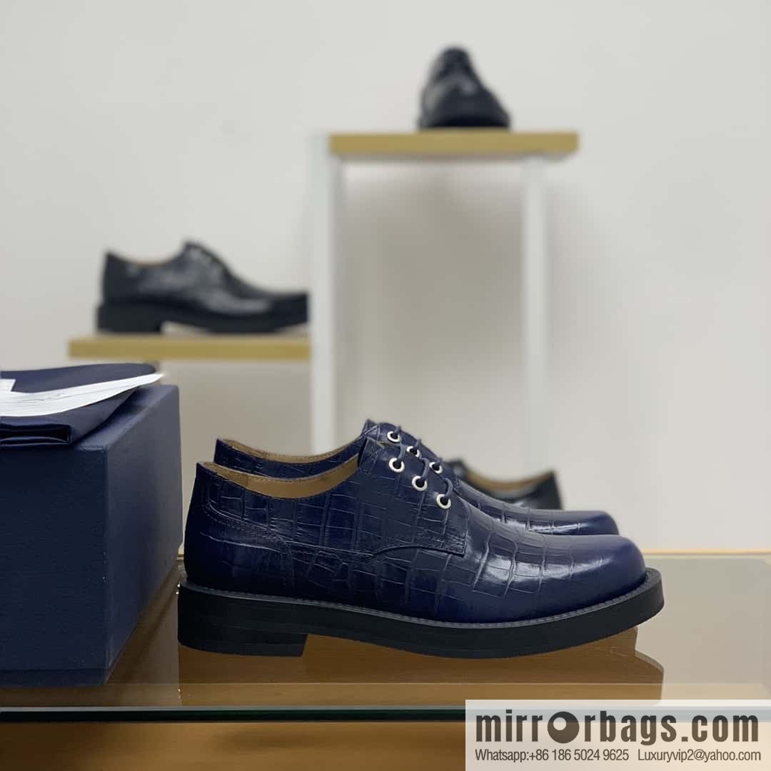 DIOR crocodile embossed, men's derby shoes