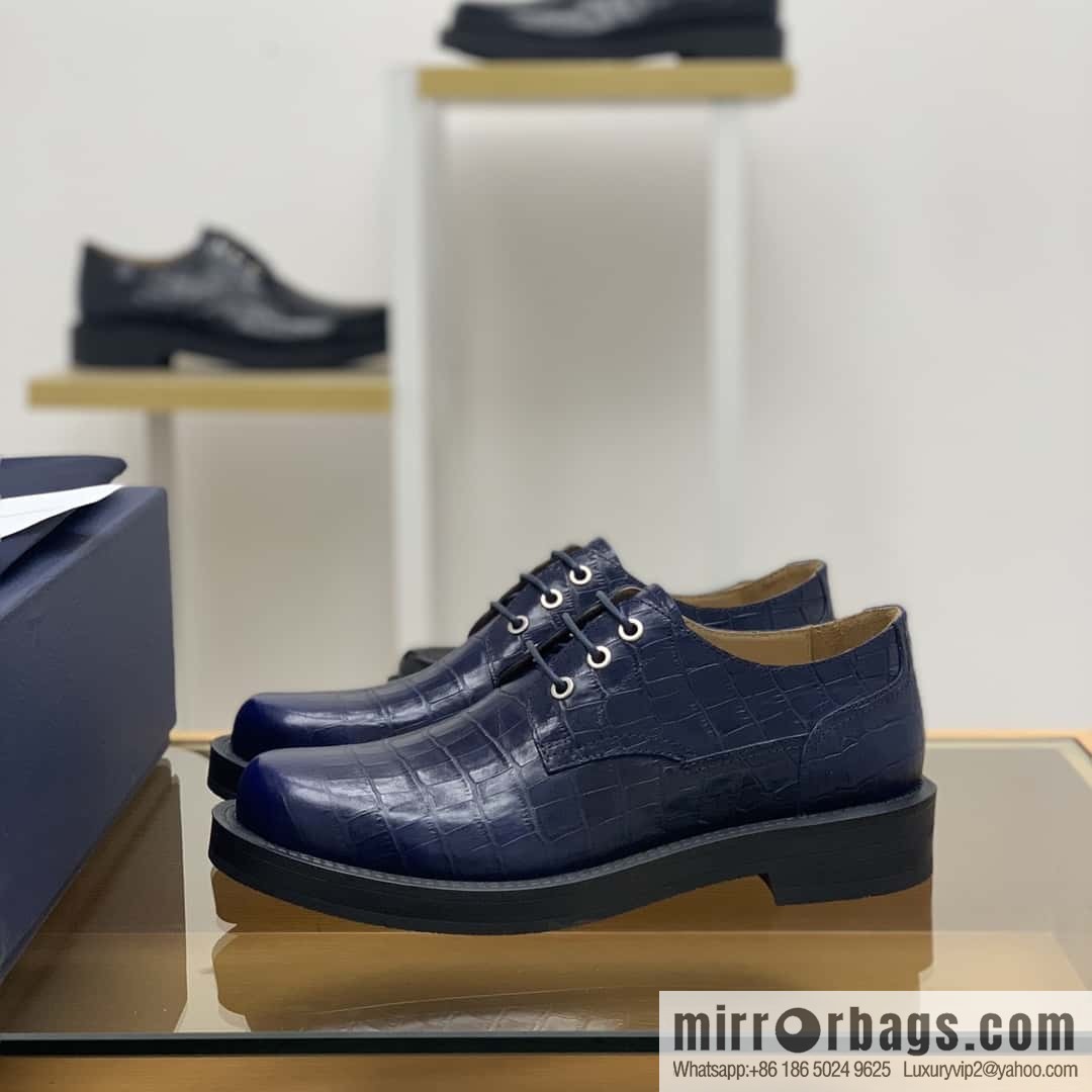 DIOR crocodile embossed, men's derby shoes