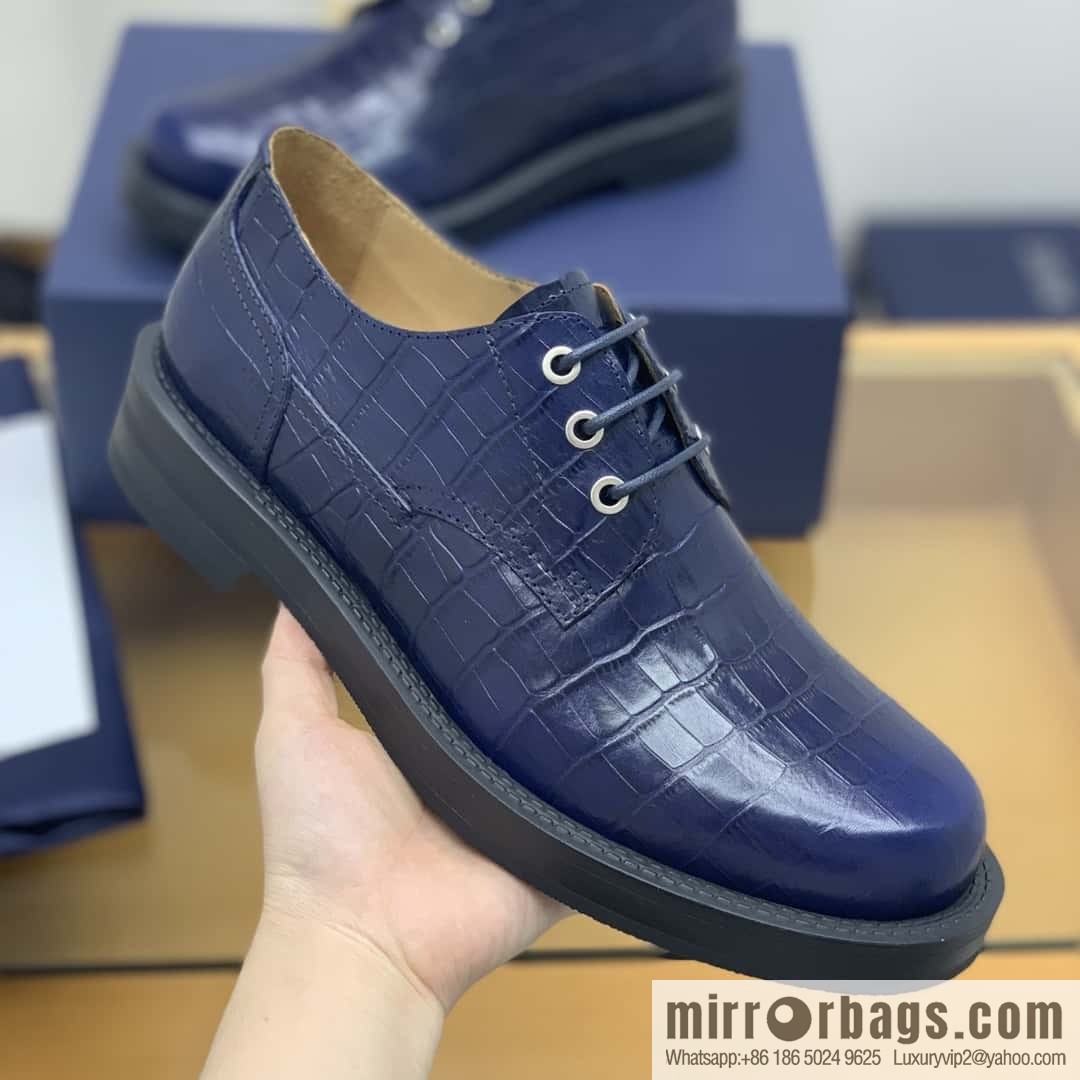 DIOR crocodile embossed, men's derby shoes