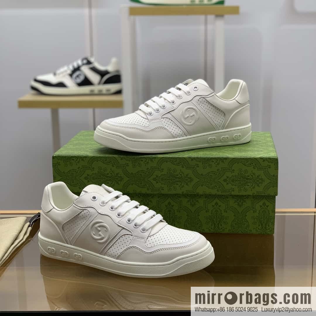 GUCCI side decoration classic double G men's casual shoes