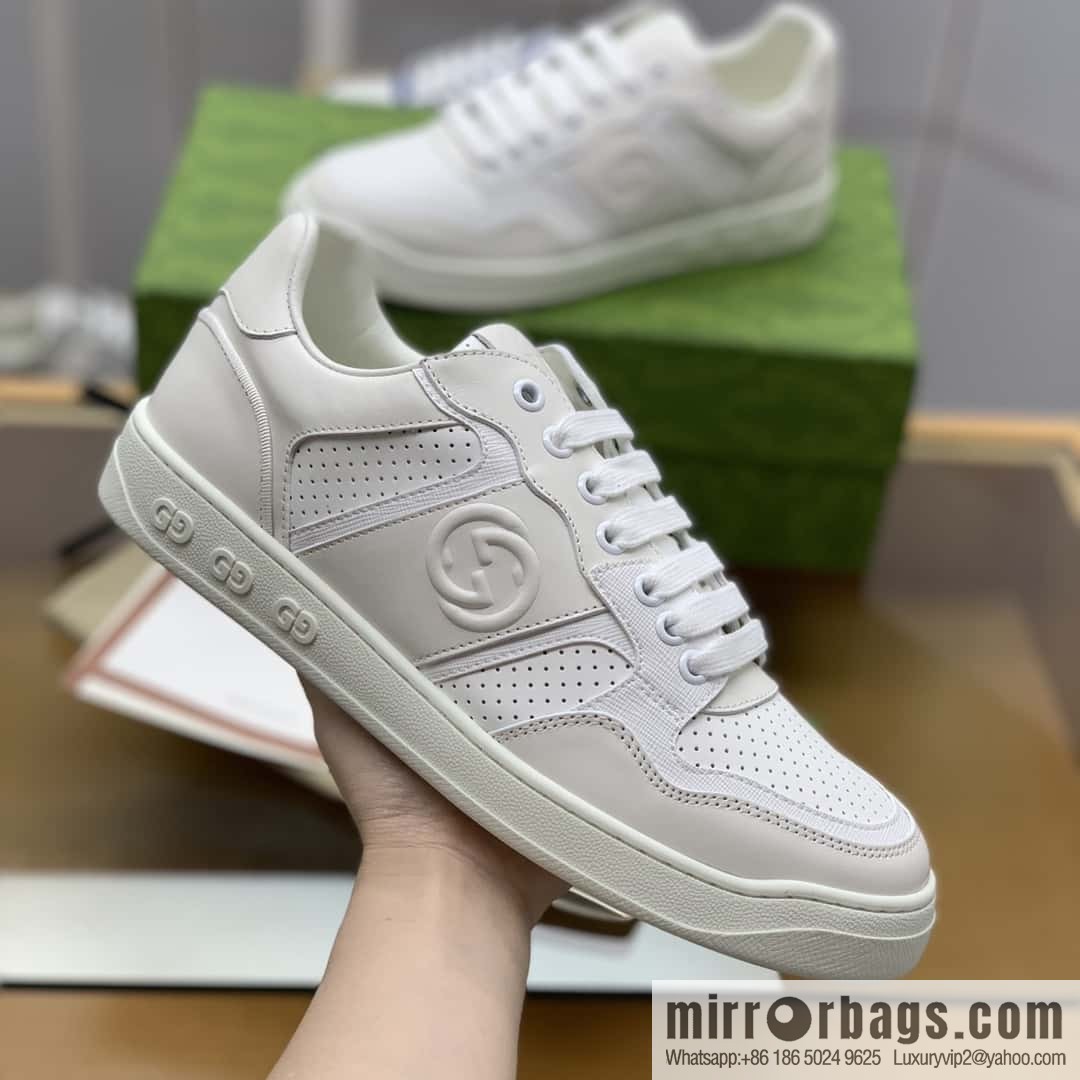 GUCCI side decoration classic double G men's casual shoes