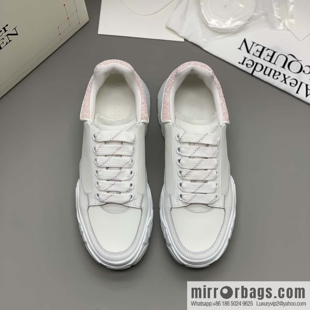 Alexander McQueen Alexander McQueen heels pink beads patchwork women's sneakers