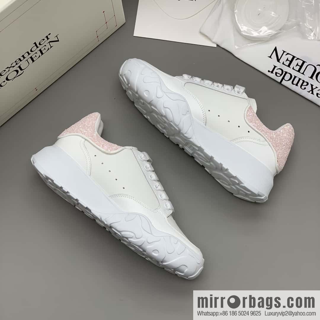 Alexander McQueen Alexander McQueen heels pink beads patchwork women's sneakers