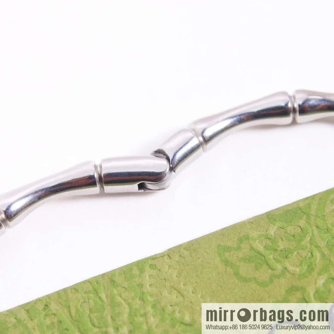 New Gucci Gucci silver glossy bamboo bracelet bracelet