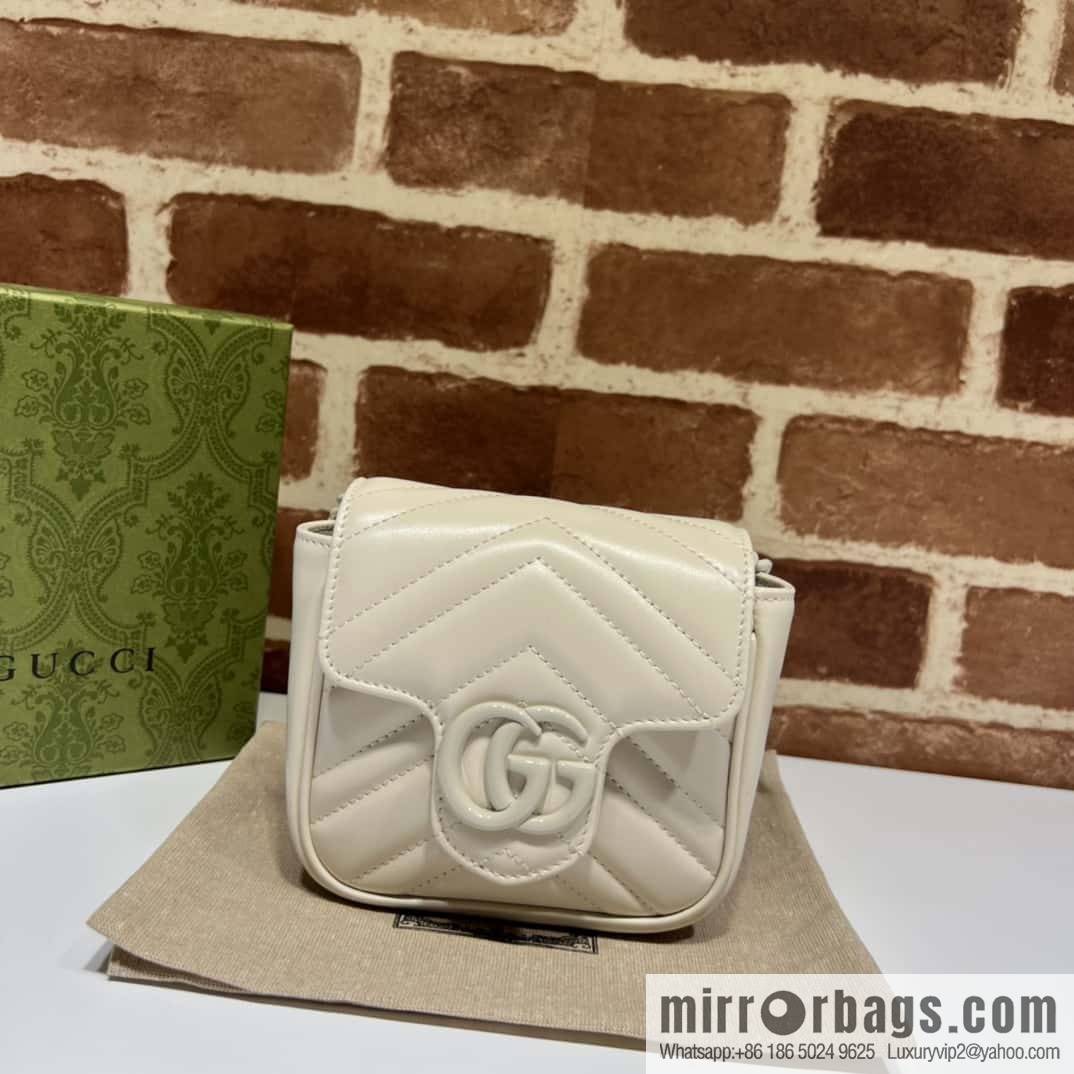 GUCCI Gucci GG Marmont Series Quilted Fanny Packs 739599
