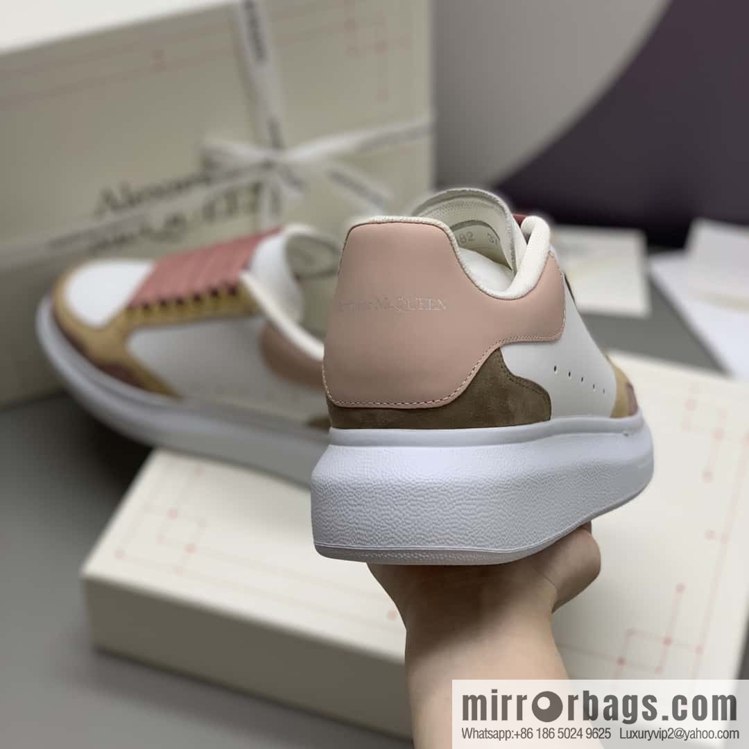 Alexander McQueen White Apricot Bean Paste Unisex Same sneakers