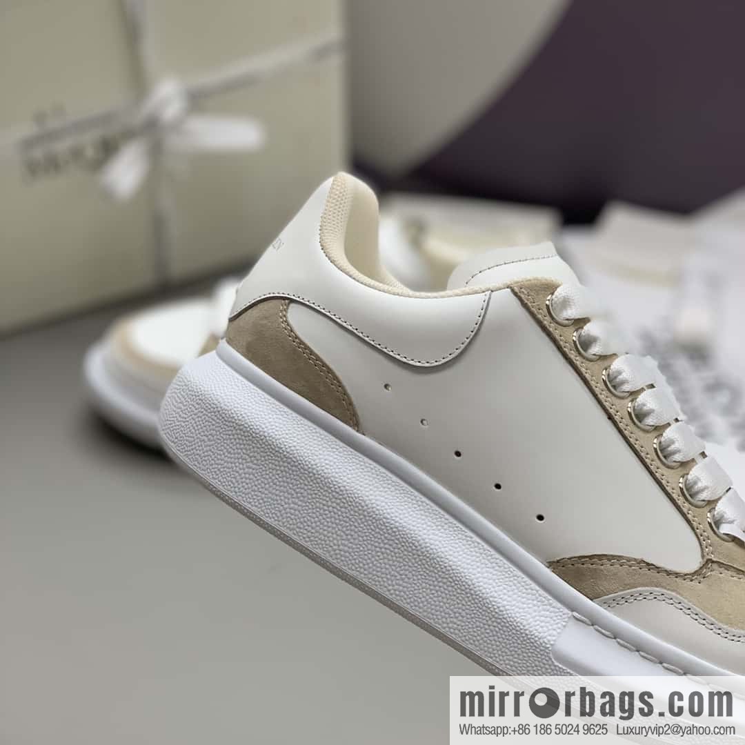Alexander McQueen White Apricot Unisex Sneakers
